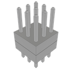 Conn Board Stacker HDR 9 POS 2mm Solder ST Top Entry Thru-Hole Bulk