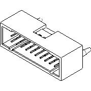 Molex-0015477650 Steckverbinderleisten und Leiterplattenbuchsen Conn Shrouded Header (4 Sides) HDR 50 POS 2.54mm Solder ST Top Entry Thru-Hole C-Grid Tube