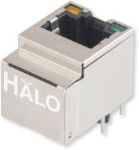 HALO Electronics, Inc-HFJV1-E1G01RL Connector Telephone and Telecom Conn RJ-45 RCP 8 POS 2.54mm Solder ST Thru-Hole 14 Terminal 1 Port