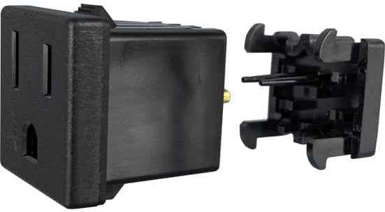 Qualtek Electronics-739W-X2/45 Steckverbinder Conn NEMA 5-20R RCP 3 POS IDT ST Panel Mount 3 Terminal 1 Port