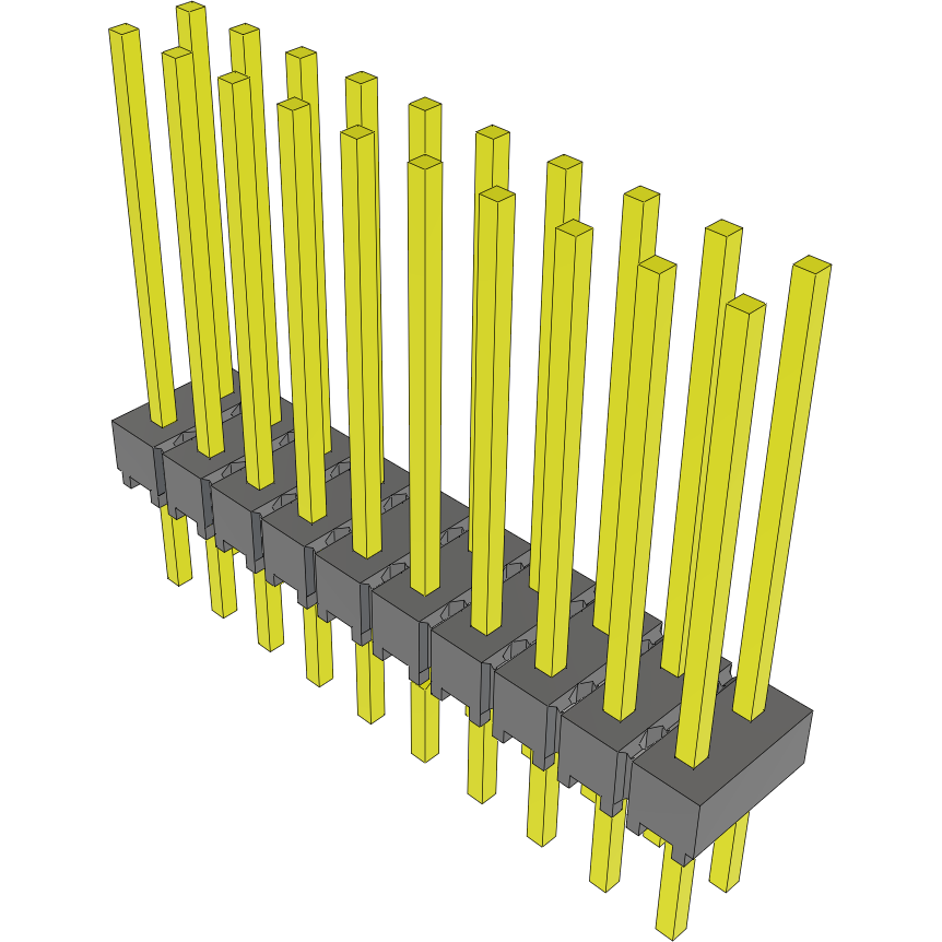 Samtec-MTSW-110-10-S-D-555-LL Steckverbinderleisten und Leiterplattenbuchsen Conn Unshrouded Header HDR 20 POS 2.54mm Solder ST Top Entry Thru-Hole Bulk