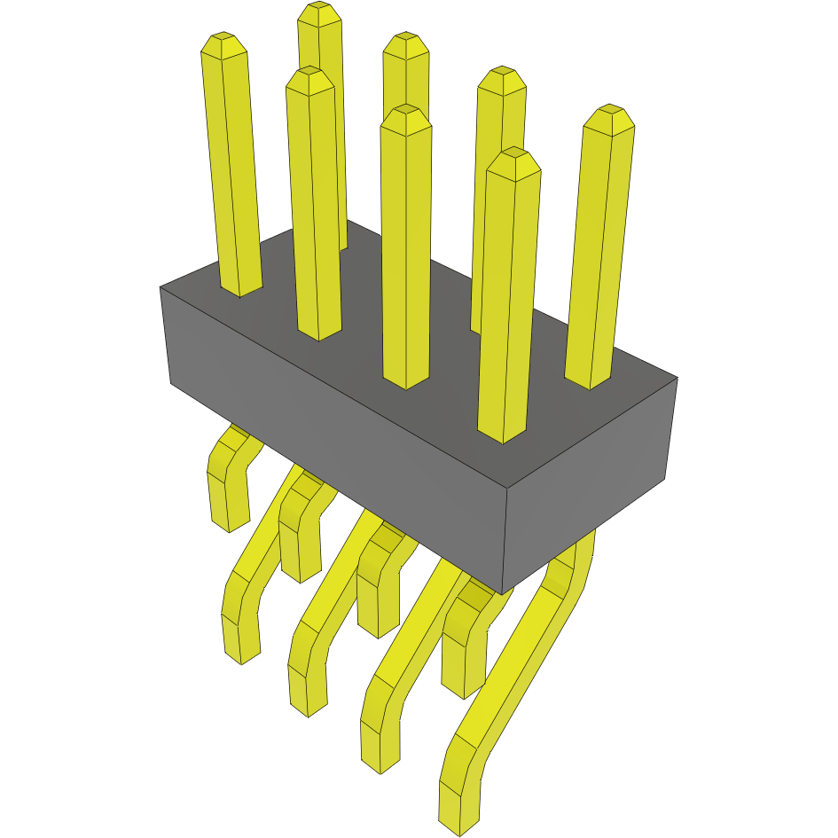 Samtec-MMT-104-02-S-DH Steckverbinderleisten und Leiterplattenbuchsen Conn Unshrouded Header HDR 8 POS 2mm Solder RA Side Entry SMD Tube