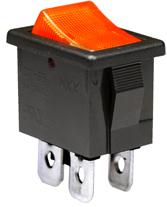 NKK Switches-CWSB21CACF Switch Rocker Switch Rocker ON None OFF DPST Quick Connect/Solder Lug Curved Rocker 9A 125VAC 30000Cycles