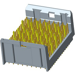 Amphenol Communications Solutions-10115033-101LF Backplane connettore AirMax VS2 Backplane Connectors, Header, Vertical, Standard Press-Fit, 5 Pair, 10 Column, 150 Position, 2.00mm (0.079in) Pitch