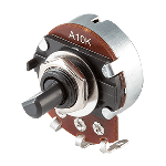 Res Carbon Film POT 100K Ohm 20% 0.5W(1/2W) 1(Elec)/1(Mech)Turns 6mm (24 X 30.5 X 30mm) Pin Thru-Hole