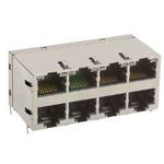Conn RJ-45 RCP 64 POS 1.27mm Solder RA Thru-Hole 144 Terminal 8 Port