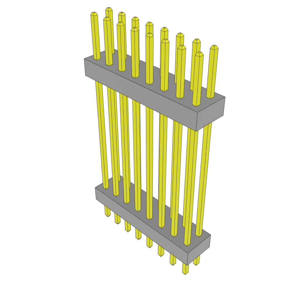 Samtec-TW-08-12-L-D-790-120 Connector Headers and PCB Receptacles Conn Board Stacker HDR 16 POS 2mm Solder ST Top Entry Thru-Hole Bulk
