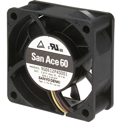 SANYO DENKI-9G0648P4S001 Gebläse und Lüfter DC Fan Axial Ball Bearing 48V 36V to 72V 49.4CFM/14.8CFM 53dB/19dB 60 X 60 X 25mm High Air Flow/High Static Pressure