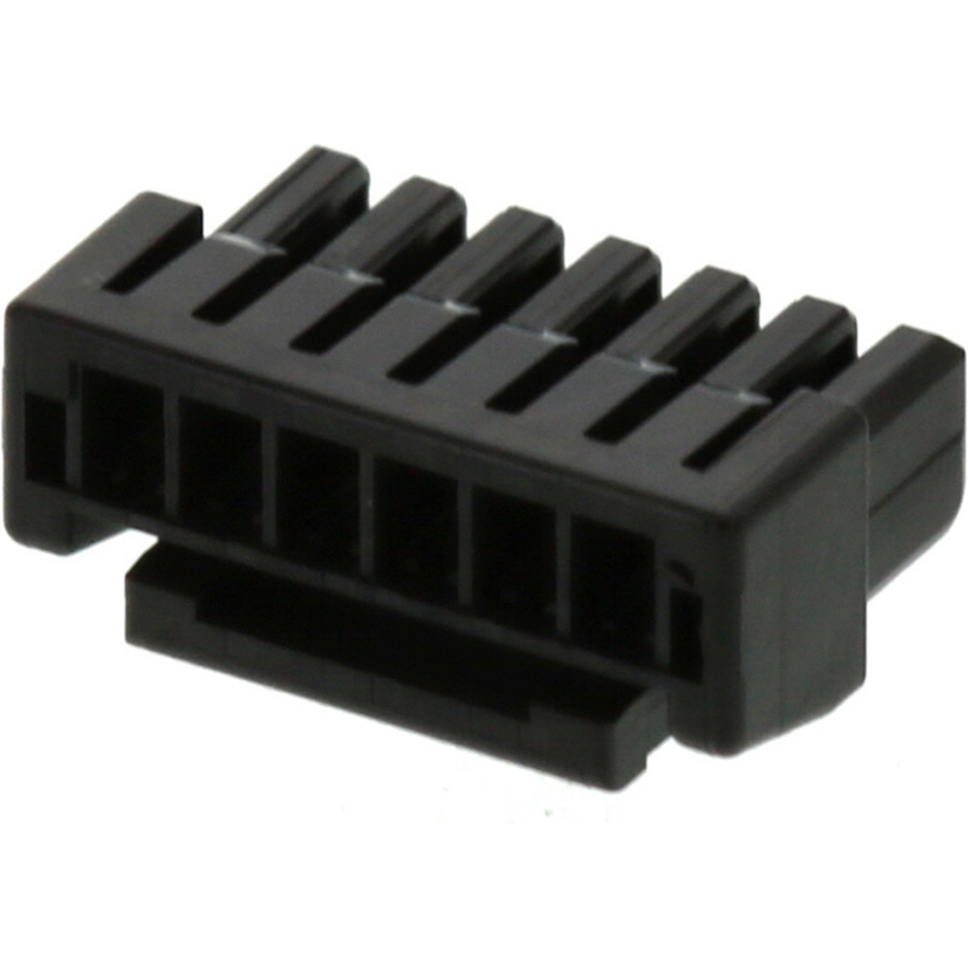 Molex-5055650601 Connector Discrete Wire Housing Conn Housing RCP 6 POS 1.25mm Crimp ST Cable Mount Black Micro-Lock™ Bag