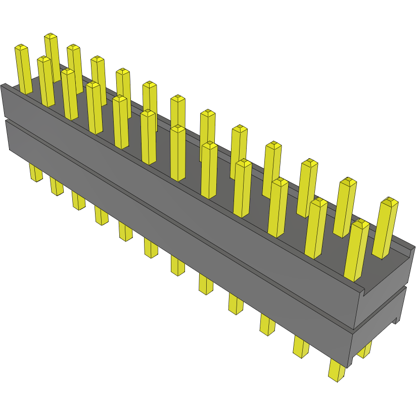 Samtec-DW-12-16-G-D-213 Cabezales del conector y receptáculos PCB Conn Board Stacker HDR 24 POS 2.54mm Solder ST Top Entry Thru-Hole Bulk