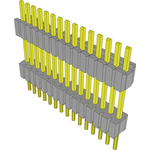 Conn Board Stacker HDR 15 POS 1.27mm Solder ST Thru-Hole Tube