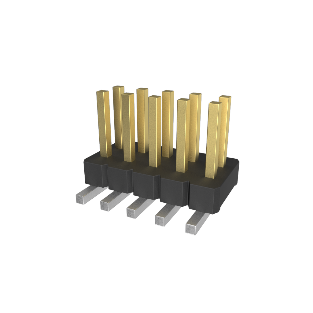 Amphenol Communications Solutions-20021121-00010T4LF Steckverbinderleisten und Leiterplattenbuchsen Minitek127®, Board to Board connector, Unshrouded vertical header, Surface Mount, Double Row, 10Positions, 1.27mm (0.5inch) pitch