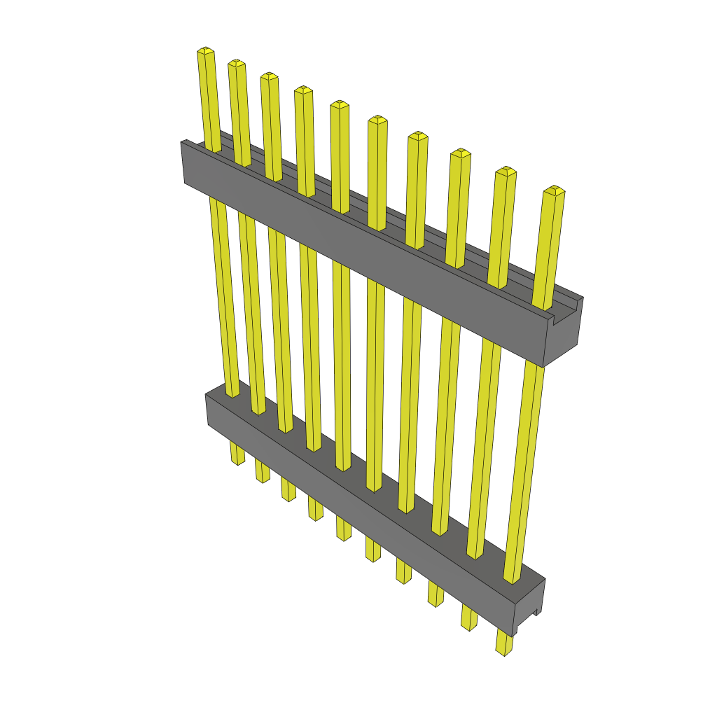 Samtec-ZW-10-20-S-S-790-130 Steckverbinderleisten und Leiterplattenbuchsen Conn Board Stacker HDR 10 POS 2.54mm Solder ST Top Entry Thru-Hole Bulk