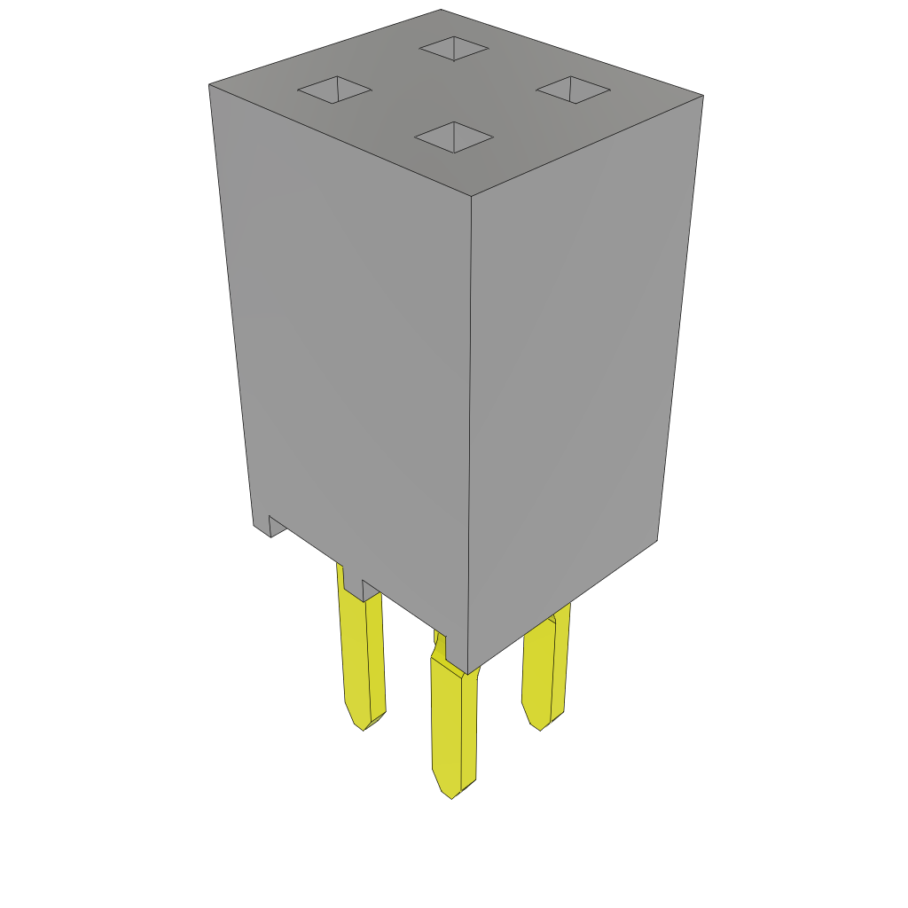 Samtec-SSW-102-02-G-D-LL 连接器插头及 PCB 插座 Conn Socket Strip SKT 4 POS 2.54mm Solder ST Top Entry Thru-Hole Bulk