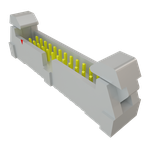 Conn Ejector Header HDR 24 POS 2mm Solder ST Top Entry Thru-Hole Tube