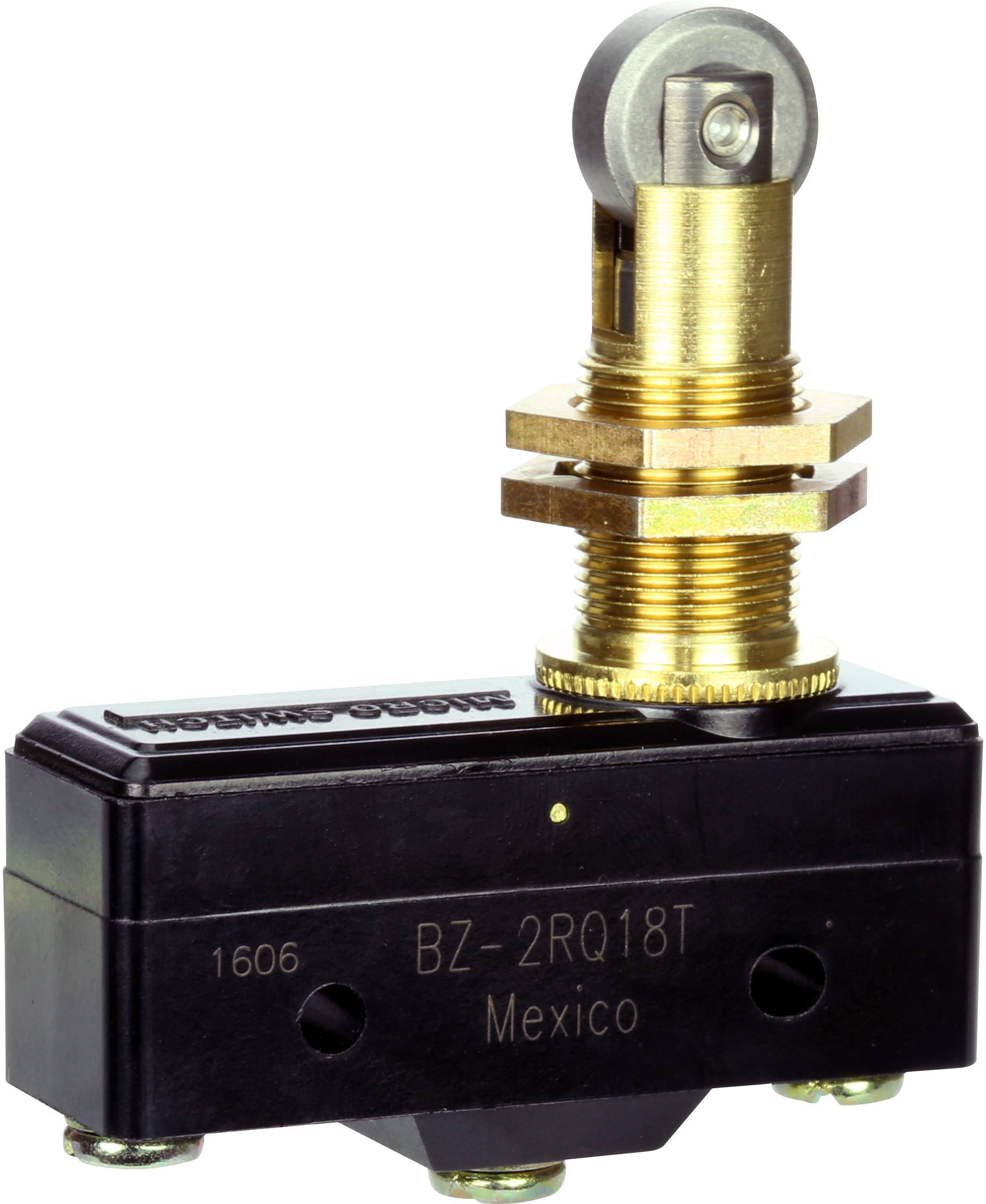 Honeywell-BZ-2RQ18T Schnappschalter Switch Snap Action N.O./N.C. SPDT Roller Plunger 16A 480VAC 250VDC 186.42VA 3.61N Panel Mount Screw