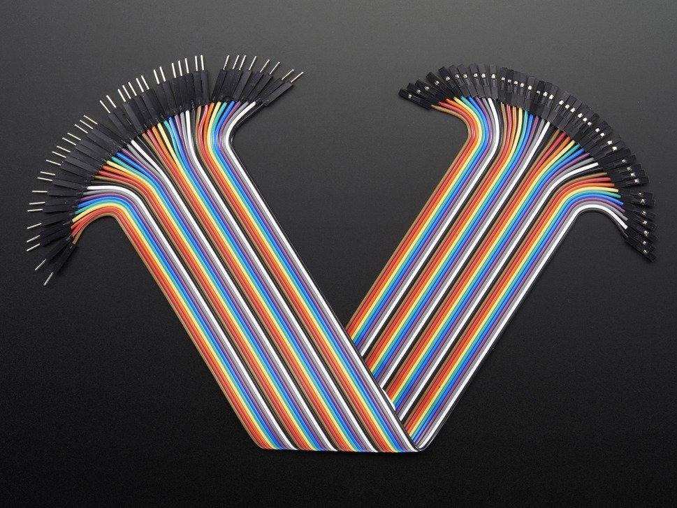 Adafruit Industries-824 Flachband Kabelbaugruppen Cable Assembly 0.3m 28AWG 2.54mm 40 to 40 POS Wire to Board to Wire to Board F-M