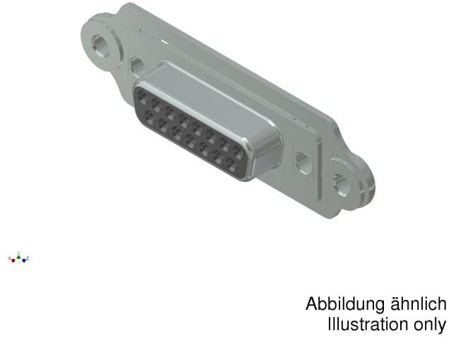 CONEC Elektronische Bauelemente GmbH-DSS2XSMAB01X Connector D-Subminiature Conn D-Sub F 15 POS 1.37mm Solder Cup ST Panel Mount 15 Terminal 1 Port