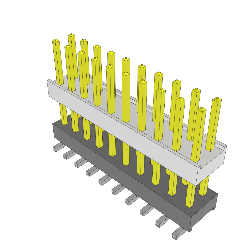 Samtec-HW-10-09-L-D-433-SM Steckverbinderleisten und Leiterplattenbuchsen Conn Board Stacker HDR 20 POS 2.54mm Solder ST Top Entry SMD Tube