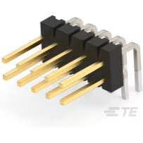 TE Connectivity-5-146309-5 Connector Headers and PCB Receptacles Conn Unshrouded Header HDR 10 POS 2.54mm Solder RA Side Entry Thru-Hole Tray