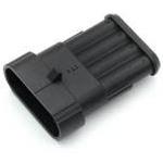 Conn Housing M 4 POS 6mm Crimp ST Cable Mount Black