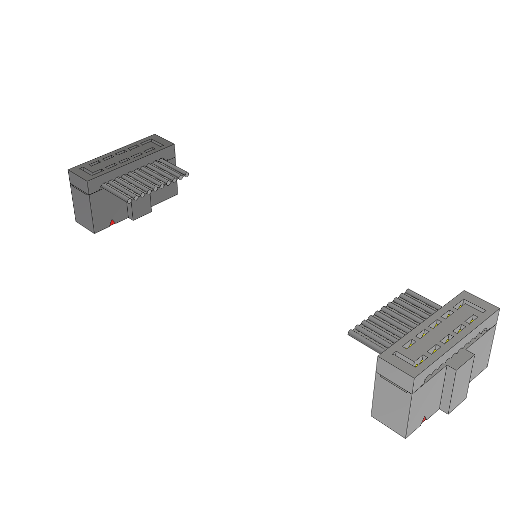 Samtec-HCSD-05-D-06.00-01-N Cable Assembly 0.15m 28AWG 1.27mm 10 to 10 POS IDC Connector to IDC Connector F-F Bulk
