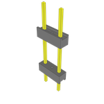 Conn Board Stacker HDR 3 POS 2.54mm Solder ST Top Entry Thru-Hole Bulk