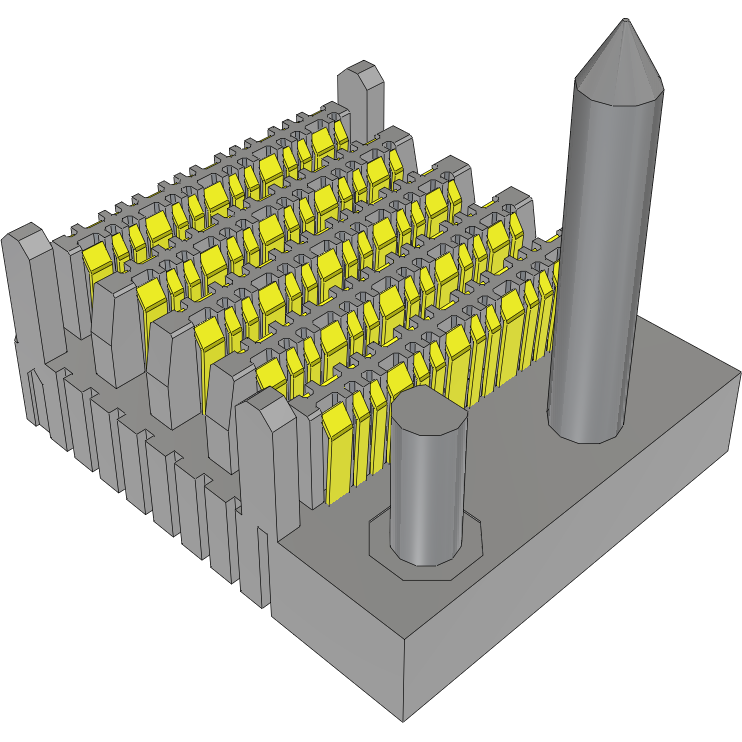 Samtec-EBTM-4-10-2.0-S-VT-1-L-A Blackplane del conector Conn Backplane HDR 80 POS 2mm Press Fit ST Thru-Hole Tray