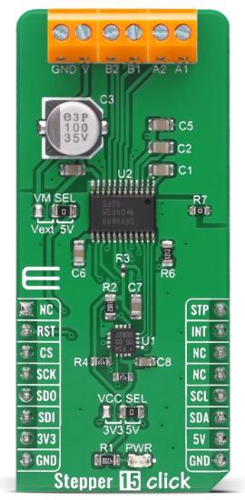 MikroElektronika-MIKROE-4639 Energiemanagement, Entwicklungsplatinen und -kits DRV8889A Motion Motor Control Click Board