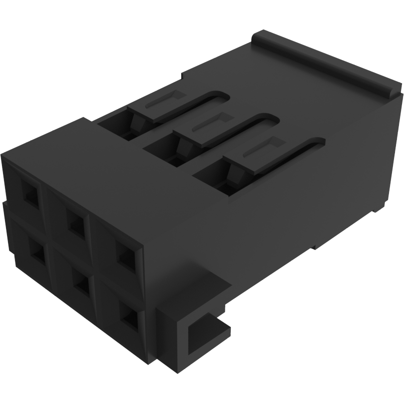 Amphenol Communications Solutions-68105-002LF Einzeladersteckverbinder, Gehäuse PV® Wire-to-Board Connector System, Mini Latch Housing, Double Row, 2.54mm (0.100in), 6 Positions