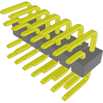 Conn Jumper M 14 POS 2.54mm Solder ST Thru-Hole Tube