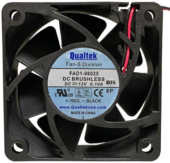 Qualtek Electronics-FAD1-06025DBHW12-A Souffleurs et ventilateurs DC Fan Axial Hydro Bearing 24V 23.366CFM 33.1dB 60 X 60 X 25mm