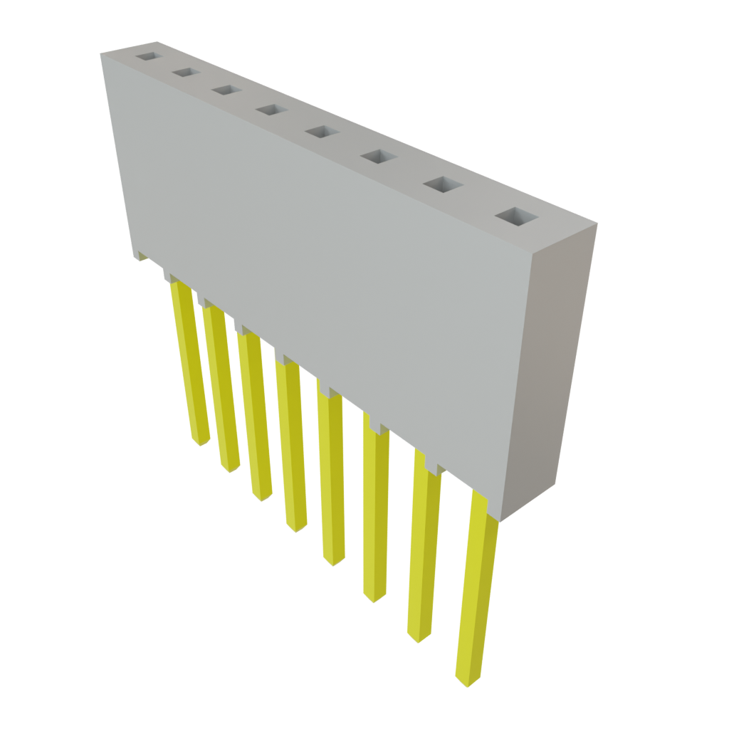 Samtec-SSQ-108-03-L-S Steckverbinderleisten und Leiterplattenbuchsen Conn Socket Strip SKT 8 POS 2.54mm Solder ST Top Entry Thru-Hole Bulk