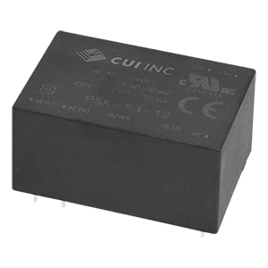 CUI Inc-PSK-S3-24 Suministro de energía de AC a CC AC/DC Power Supply Single-OUT 24V 0.125A 3W 5-Pin Tray