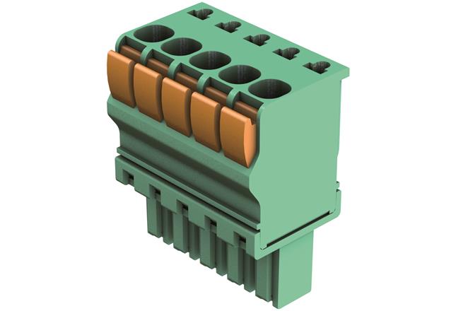 HARTING Technology Group-14310214102000 Connector Terminal Blocks Conn Spring Cage Terminal Block F 2 POS 3.5mm Push-In Cage Clamp RA Cable Mount 11A har-flexicon® Bulk
