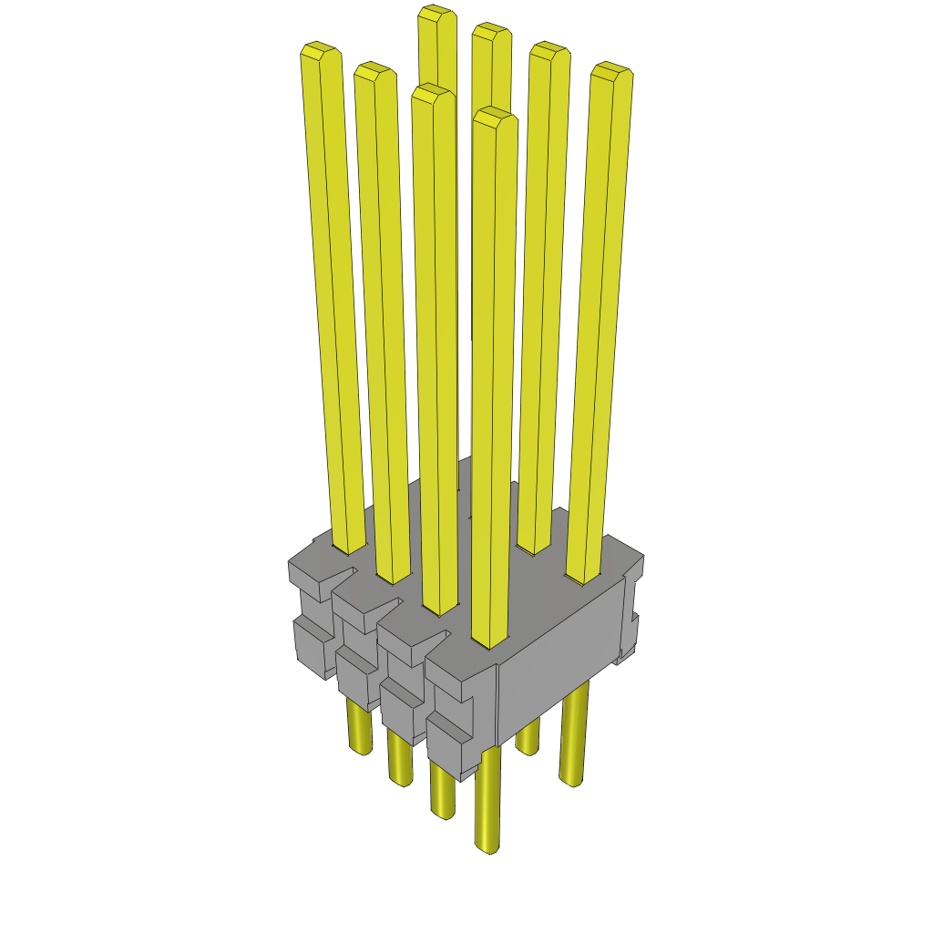 Samtec-TMS-104-55-G-D Steckverbinderleisten und Leiterplattenbuchsen Conn Unshrouded Header HDR 8 POS 1.27mm Solder ST Top Entry Thru-Hole Bulk