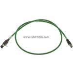 Cable Assembly Ethernet 15m 22AWG RJ-45 to M12 Circular 4 to 4 POS M-M