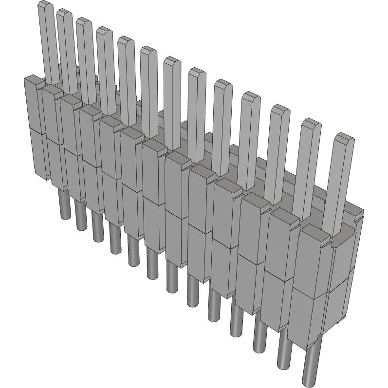 Samtec-DWM-13-01-T-S-200 Connector Headers and PCB Receptacles Conn Board Stacker HDR 13 POS 1.27mm Solder ST Thru-Hole Tube