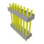 Conn Board Stacker HDR 14 POS 2.54mm Solder ST Top Entry Thru-Hole Bulk