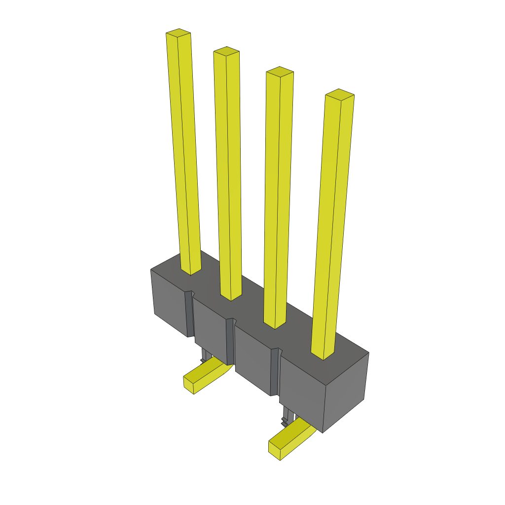 Samtec-TSM-104-03-S-SV-LC Steckverbinderleisten und Leiterplattenbuchsen Conn Unshrouded Header HDR 4 POS 2.54mm Solder ST Top Entry SMD Tube