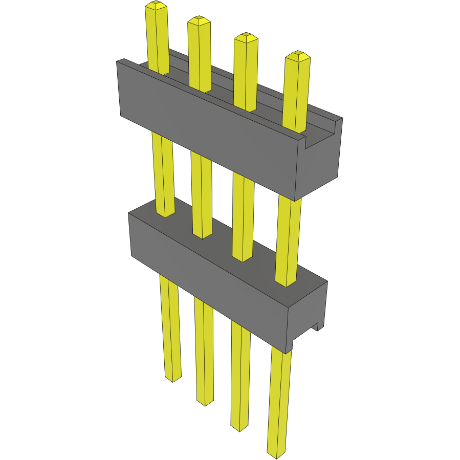 Samtec-EW-04-10-T-S-400 Steckverbinderleisten und Leiterplattenbuchsen Conn Board Stacker HDR 4 POS 2.54mm Solder ST Top Entry Thru-Hole Bulk