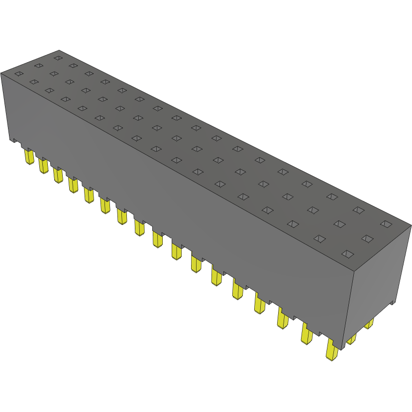 Samtec-SQT-117-01-L-T Piastre connettori e prese PCB Conn Socket Strip SKT 51 POS 2mm Solder ST Top Entry Thru-Hole Tube