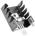 Boyd Corporation-534202B03453G Dissipateur thermique Heat Sink Passive TO-220 Vertical Clip Aluminum 13.4°C/W Black Anodized