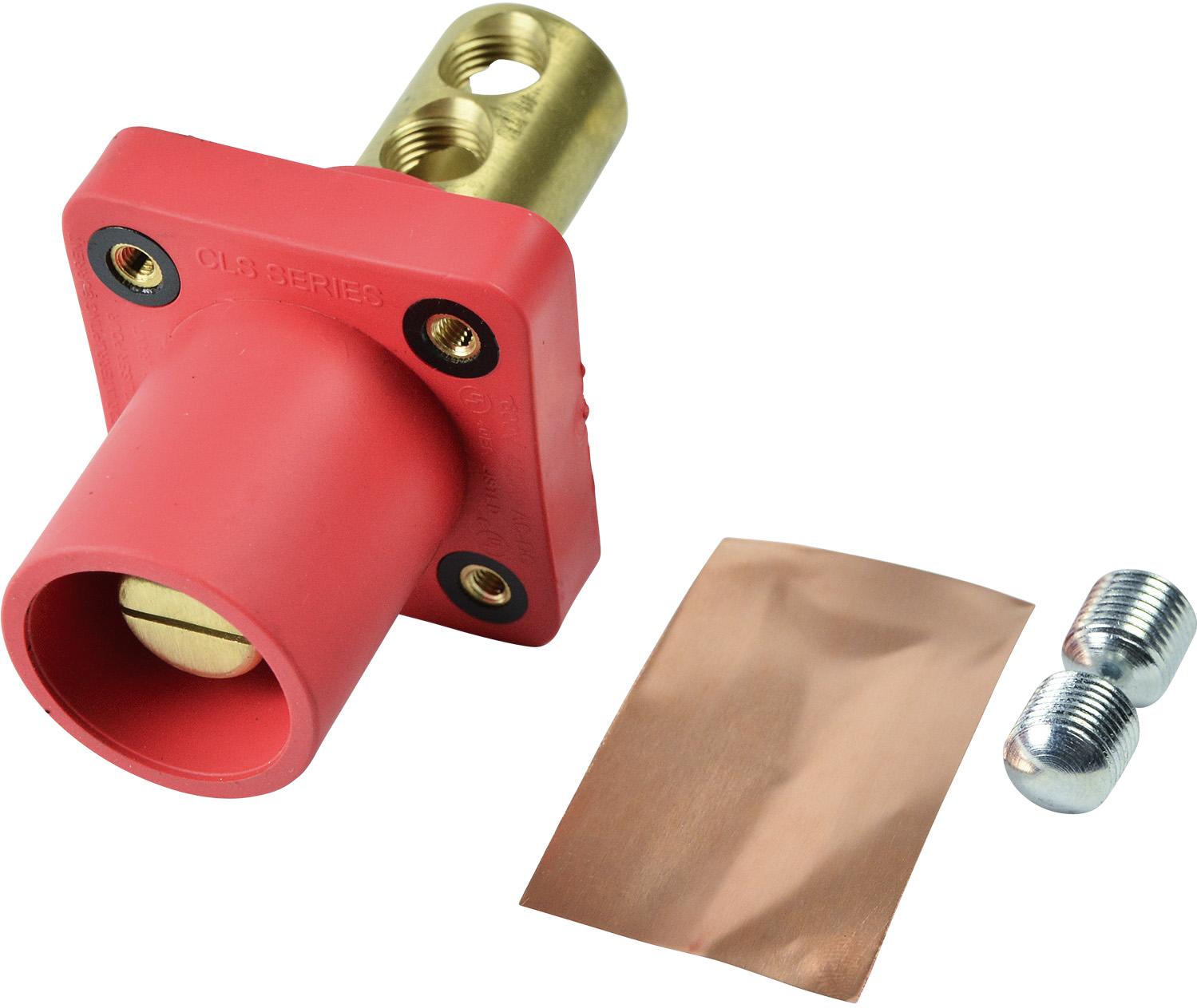 Marinco-CLS40MRB-C Steckverbinder CLS Series Panel Mount (400A / 600V) 2/0 - 4/0 Double Set Screw Male - Red (C )