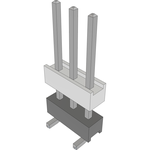 Conn Board Stacker HDR 3 POS 2.54mm Solder ST Top Entry SMD Layer