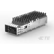 TE Connectivity-2170704-1 Steckverbinderzubehör Connector Accessories QSFP28 Cage/Heat Sink Assembly Right Angle Nickel Silver Box/Tray