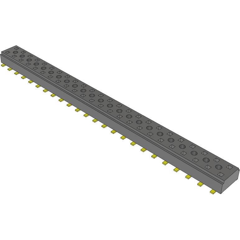 Samtec-CLT-124-02-H-D-A-TR Steckverbinderleisten und Leiterplattenbuchsen Conn Socket Strip SKT 48 POS 2mm Solder ST Top Entry SMD TIGER CLAW™ T/R