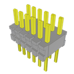 Conn Unshrouded Header HDR 12 POS 1.27mm Solder ST Top Entry Thru-Hole Bulk