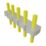 Conn Unshrouded Header HDR 5 POS 2.54mm Solder ST Top Entry Thru-Hole Bulk