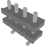 Conn Board Stacker HDR 4 POS 5.08mm Solder ST Top Entry SMD Tube
